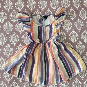 Target Art Class Striped cotton summer sun dress sz 12 months